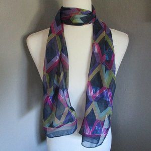 Geometric sheer scarf